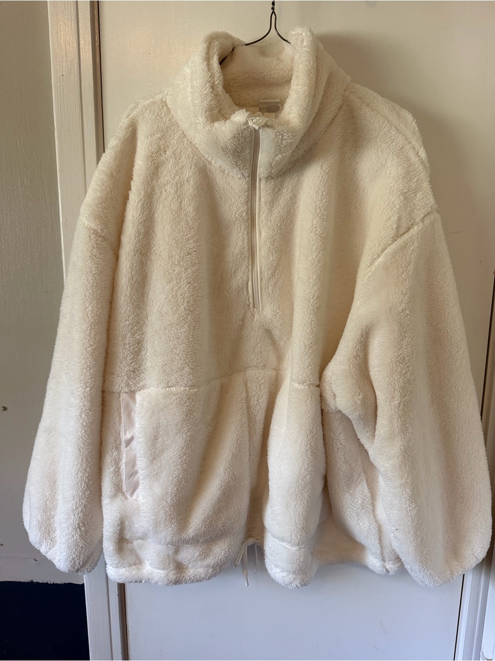 all in motion Cream Teddy Fleece Half-Zip Jacket